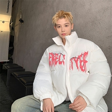 美式潮牌立领皮棉服男短款棉衣外套宽松面包服zx19批60，男装棉衣，星座307A