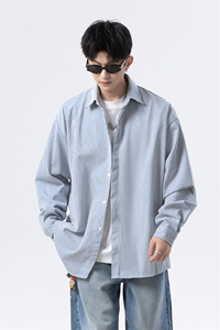 条纹长袖衬衫男 xh102-特p：40图片