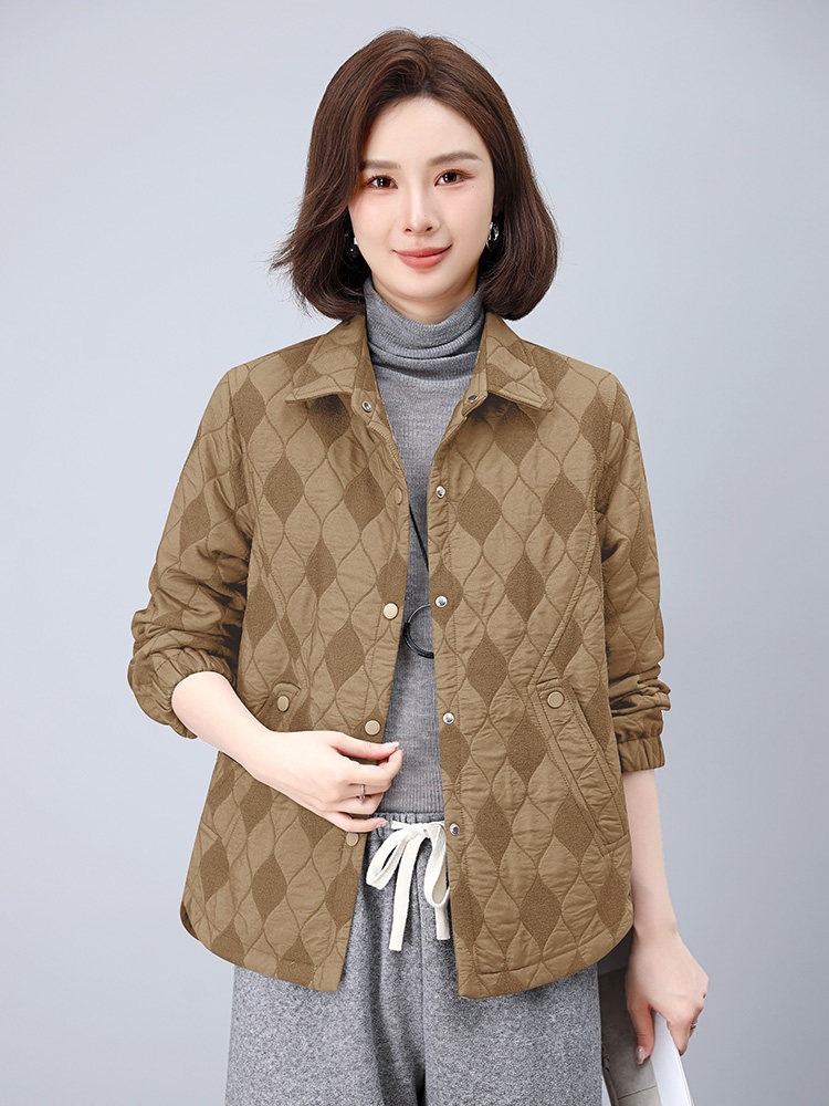 2025年秋季新款时尚休闲翻领短款小外套女,女装短外套,雪樱依海