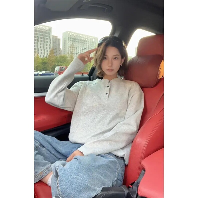 ZW03-P31亨利领拼接长袖t恤男款早秋季正肩美式立领polo衫重磅,男装Polo衫,电商B323A