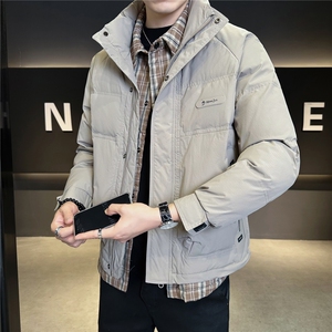 86852-M-3XL-P215-标50绒店主风个性冬季男士休闲假两件羽绒服图片