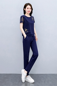休闲运动套装女2025春秋新款韩版时尚拼接立领宽松跑步卫衣两件套图片