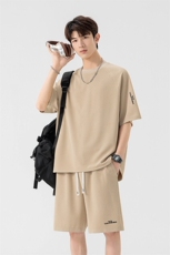 TZ25308-特P55夏季休闲T恤短裤男两件套，男装牛仔裤，电商D310B