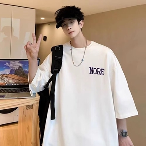 纯棉男士短袖t恤夏季潮体恤衫休闲港风男款半袖衣服上衣TX409-P25图片
