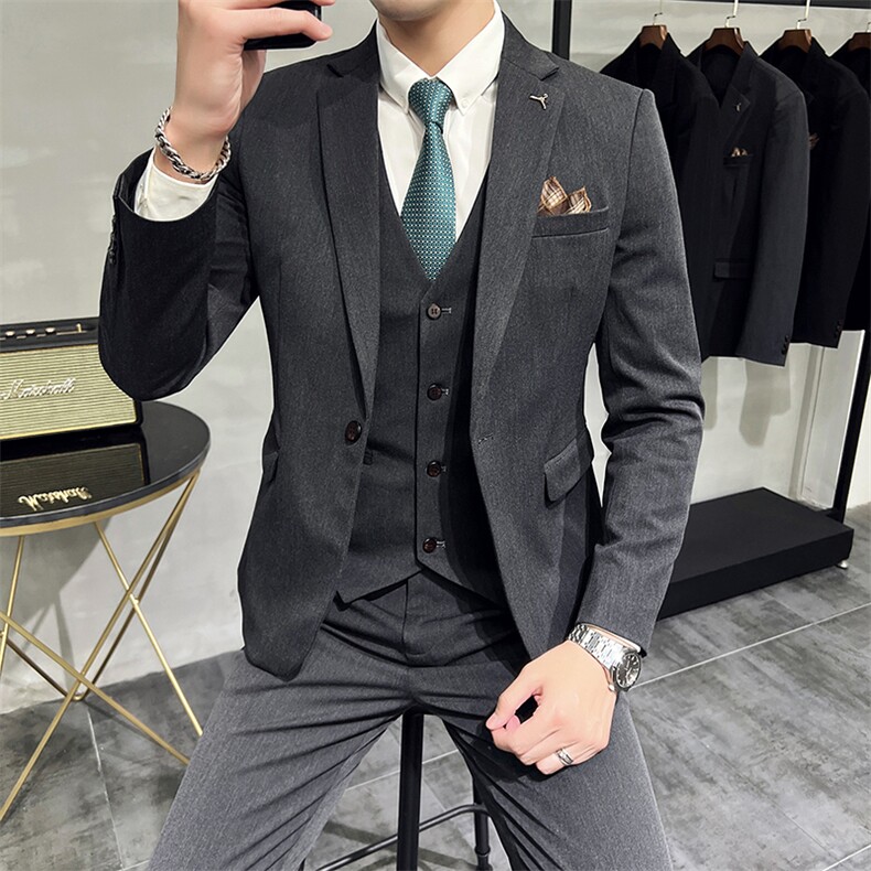 2026秋季新西装套装修身休闲商务三件套西服男士礼服KTZ801-P285,男装西服套装,星座1105-3