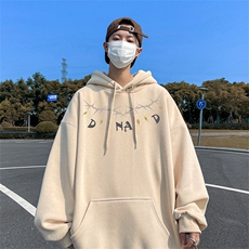 抖音得物供货可提供视频春装重磅美式宽松连帽卫衣DL2417，男装卫衣，电商A486-1
