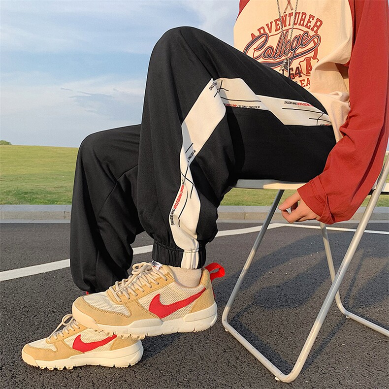 2023夏季新款韩版宽松百搭休闲裤子日系束脚运动裤 K4027-P30图片