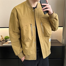 2025春装店主风新款棒球领工装休闲夹克时尚潮流外套58115-P125，男装夹克，电商A413