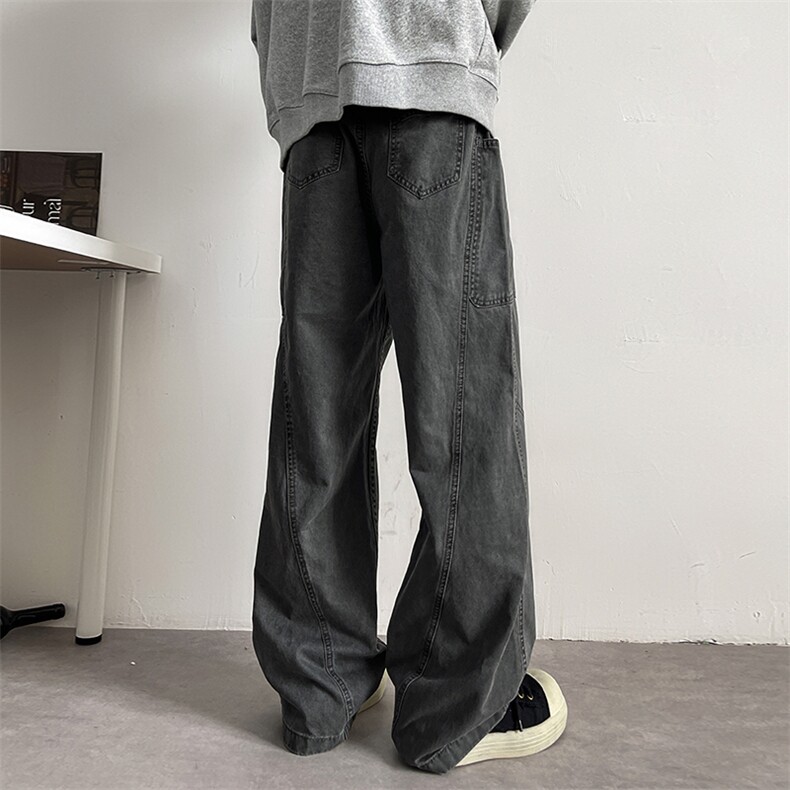 简约百搭个性拼接直筒工装休闲裤K9019P50,男装工装外套,电商A073