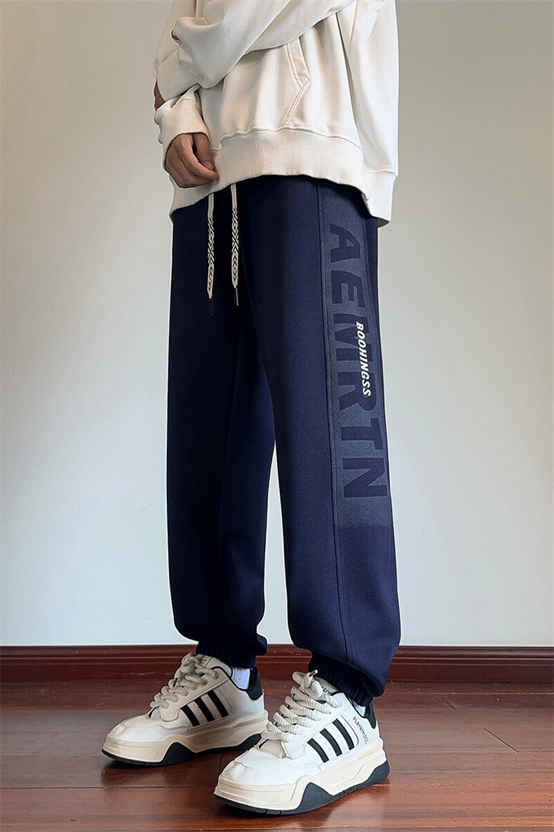 2025春季新款内景大码美式菠萝格束脚卫裤M-5XHK24934-特P35,男装休闲裤,电商A022