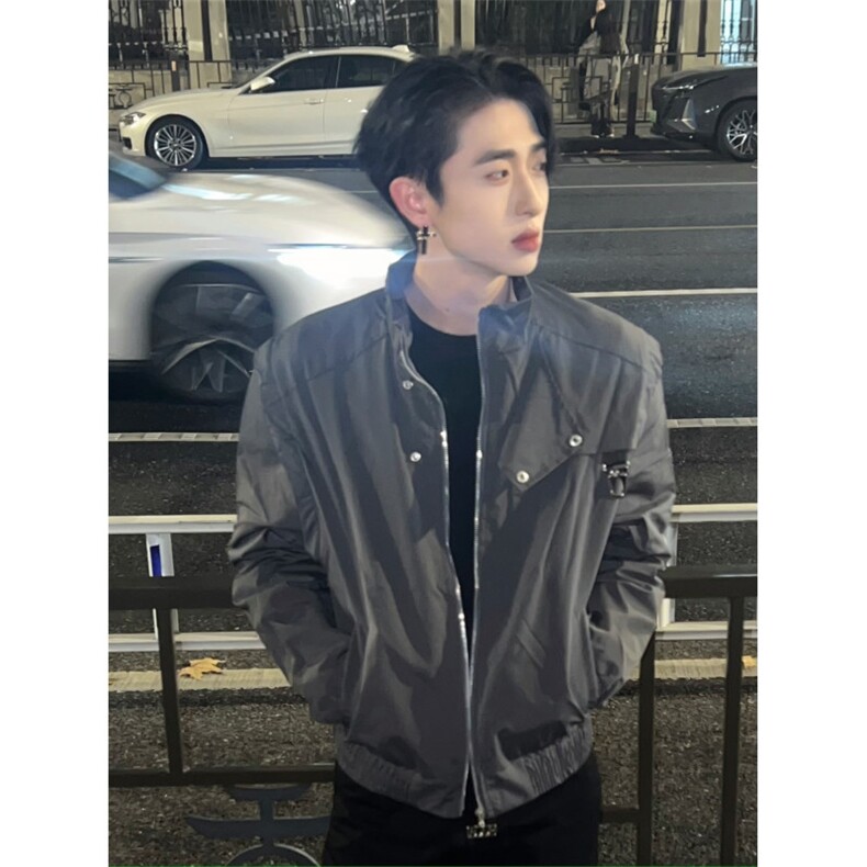 《自拍图》可拆短外套宽松型潮流气质男流行长袖新款HW168-P78,女装短外套,星座1109-4