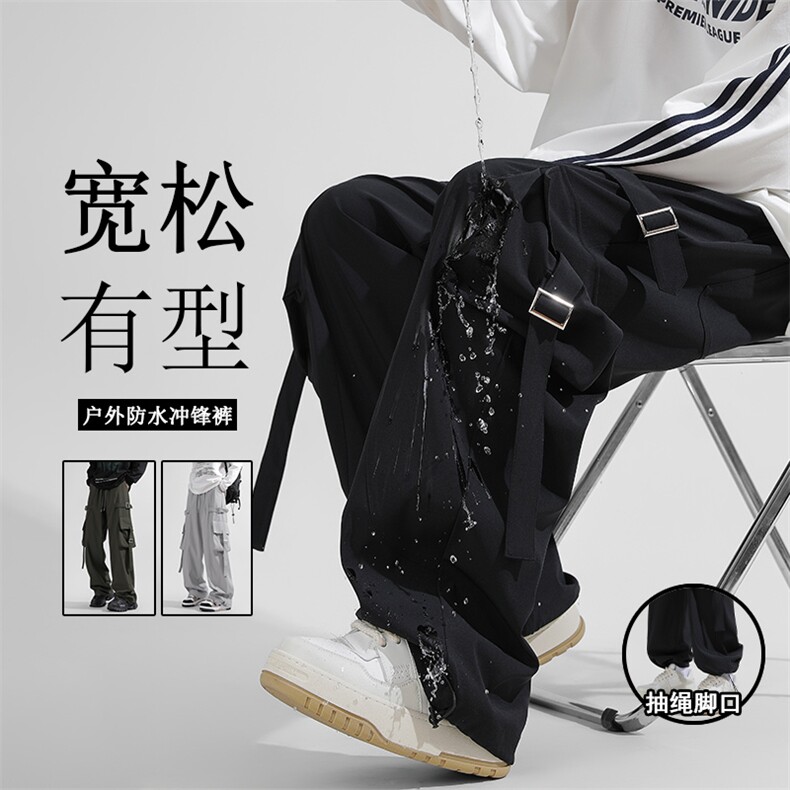 K666-P60M-6XL秋季新款大码美式重磅工装休闲宽松直筒长裤,男装工装外套,星座109