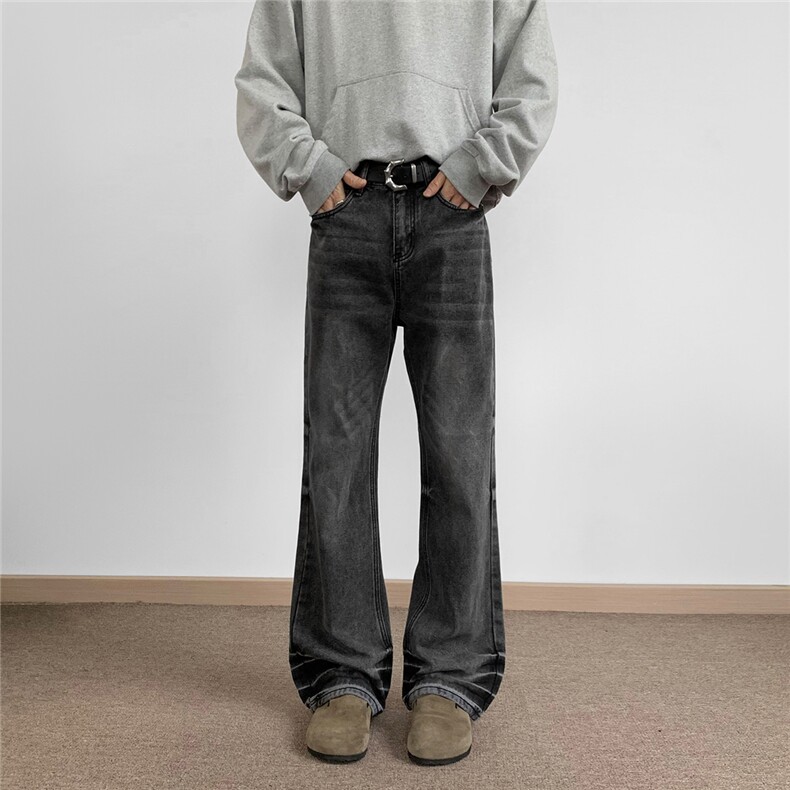 C315-G3010秋冬现货美潮高品质重水洗微喇牛仔裤地毯(P70X98)1,男装牛仔裤,电商C315