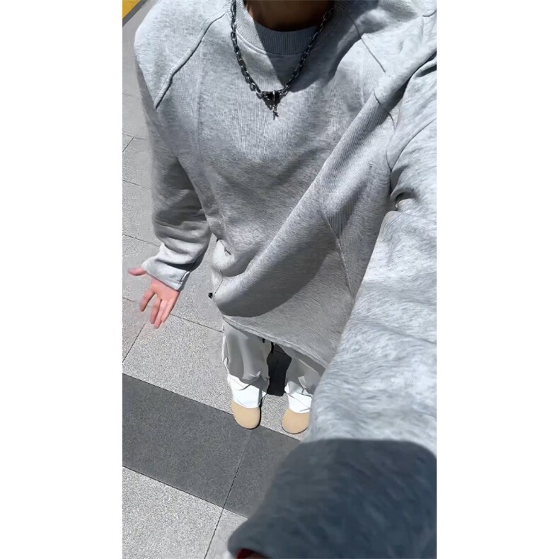 特批22数据款美式T恤高品质长袖卫衣设计立体显瘦ins长袖CX3302,男装卫衣,电商A128