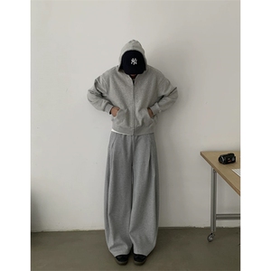 （网图慎用）360g重磅拼接褶皱弯刀曼巴棉卫裤男K24005-特P45控88图片