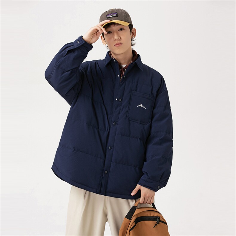 外27-2日系工装衬衫夹克羽绒服90白鸭绒(新标）YR05-P195,男装夹克,新杭派外27-2