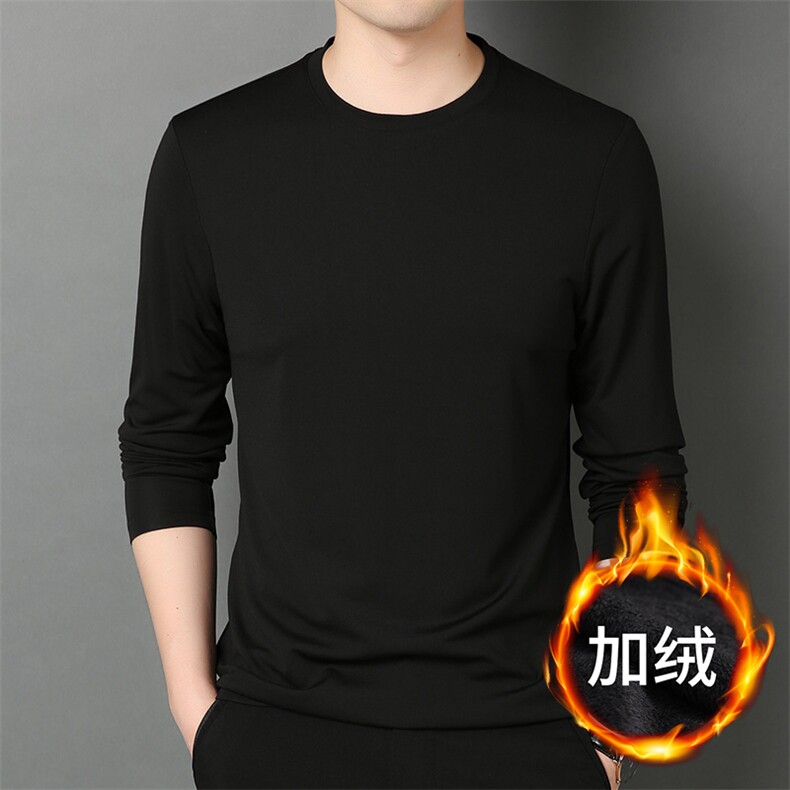 长袖圆领加绒加厚针织衫冬季新款中年商务休闲男士宽松免烫男装,男装针织衫/毛衣,电商B212（原钱塘6029）