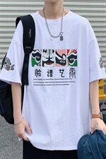 ！2021夏季新款纯棉男士风短袖T恤潮流半袖体恤T2152P28，男装T恤，电商B220