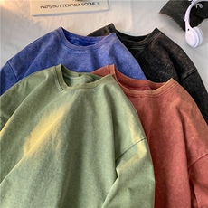 春夏重磅纯棉蜡染水洗T恤XZ604-DT100-P30控48，男装T恤，星座604