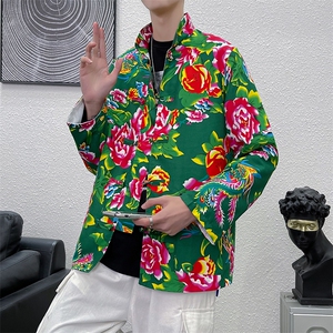 PK01东北大花布汉服春秋男女二人转抖音民族风农家乐年会演出图片