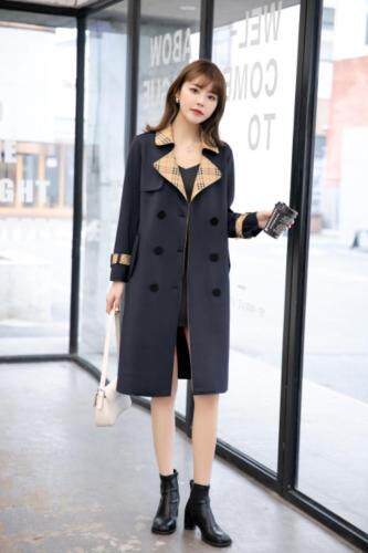 春装新款：现货空气层面料休闲风衣M、、XL、XXL，女装风衣，拉思维加丝