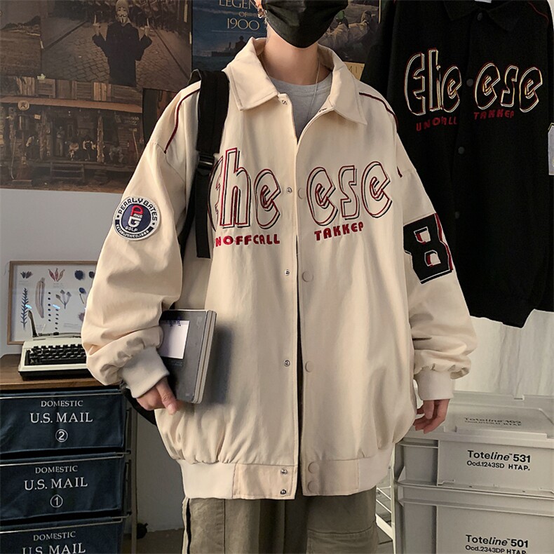 2026春新男女同款美式刺绣夹克A158-JK311-P65,男装夹克,电商A158