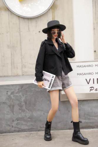 时尚气质小风衣，女装风衣，茗格拉