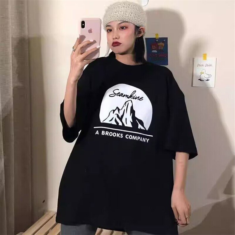 现货设计感小众短袖t恤女2025年夏季新款宽松韩版下摆开叉体恤上,男装T恤,星座218-1（原230）