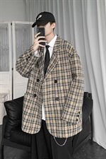 20年秋冬新款小香风编织大码休闲西装外套DS-B293-C779-P110控148，男装西服，电商A306