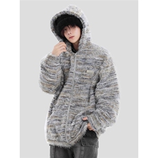 1506A/G2-MY95730/P79秋季美拉德渐变条纹毛衣男女宽松开衫外套1，男装针织衫/毛衣，星座1506A