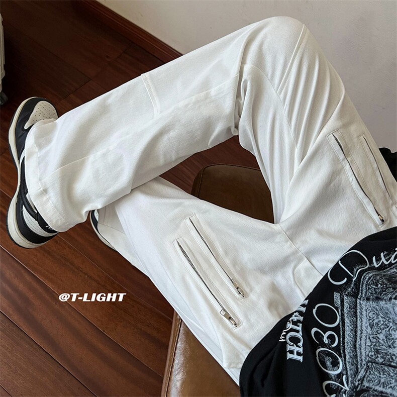 B2212023秋装新款美式ins高街小众拉链休闲裤LK22063-P65控88,男装休闲裤,电商B221