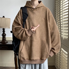 大大麂皮绒卫衣男港风宽松带帽字母外套416B-WY661-P58限78，男装卫衣，星座416B-1