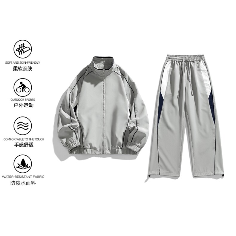 春秋季冲锋外套男款夹克男装中学生潮流拼接套装TZ0572-P118,男装休闲套装,星座308B-2