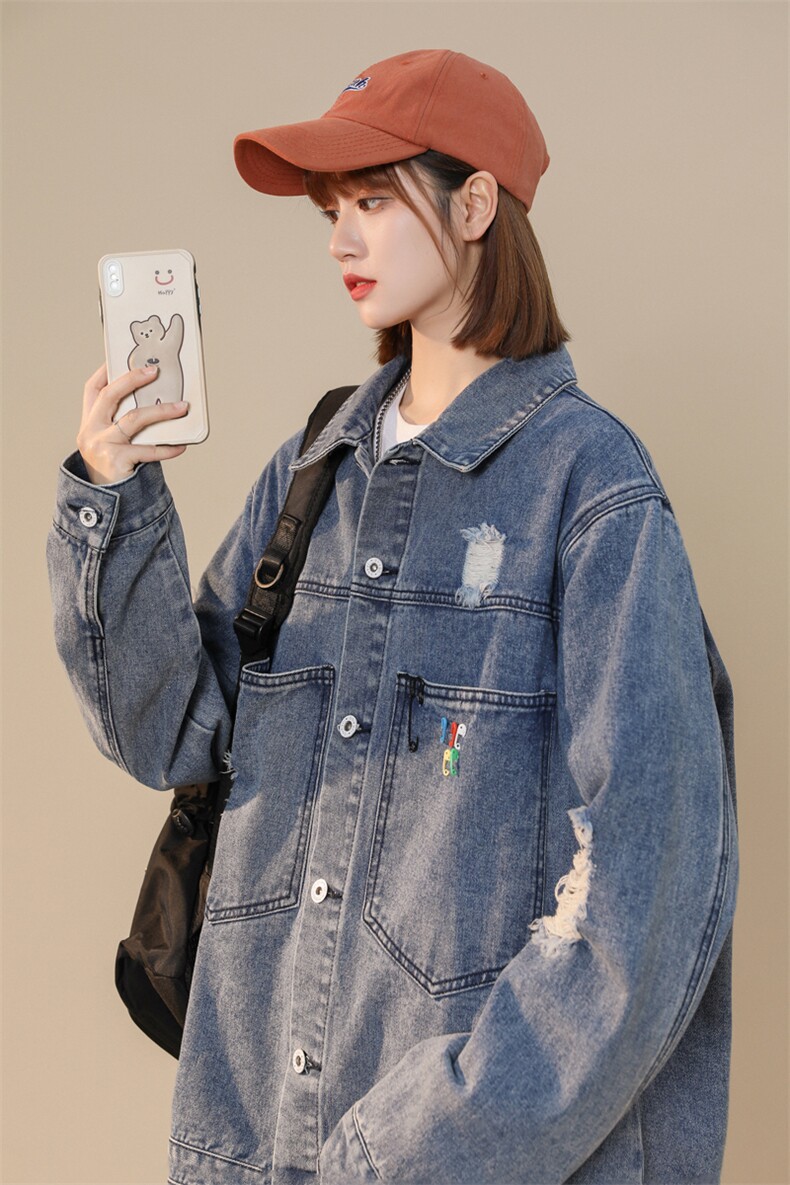 现货2023新款春秋装牛仔夹克破洞1303A-1-NZ01-P68,男装夹克,星座1611B