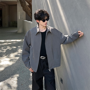 现货老钱风复古简约休闲外套男夹克A071-3326-P98