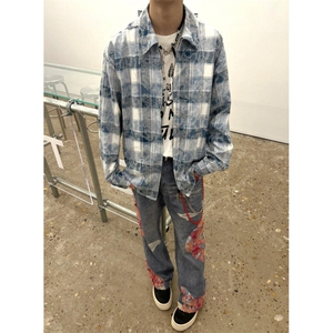 秋装新款长袖衬衫格子拉链设计款衬衣松弛感穿搭RCY03-P65图片