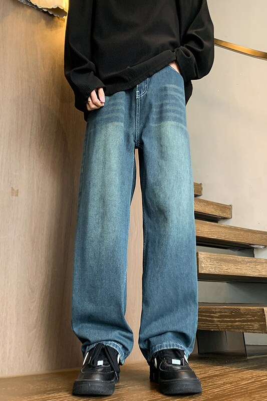 美式高街牛仔裤男女潮牌个性显高休闲裤N2140/P43,男装牛仔裤,电商D202-1