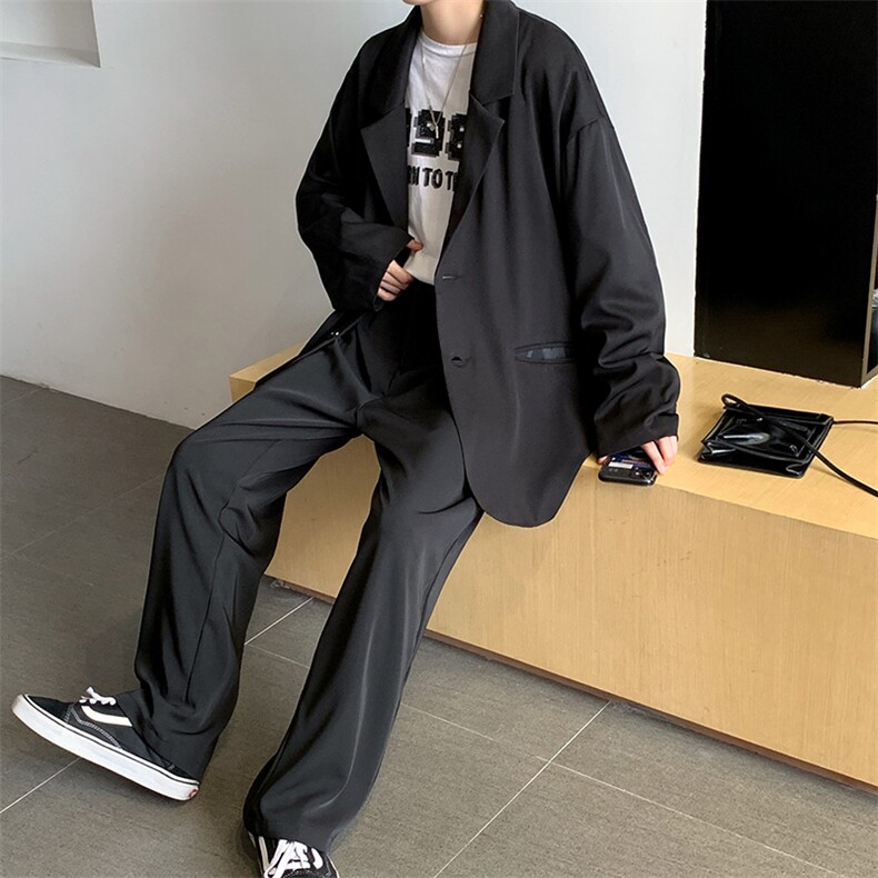 休闲西服男装一套搭配套装痞帅高校秋装dk制服男小西装外套,男装西服,星座601-1