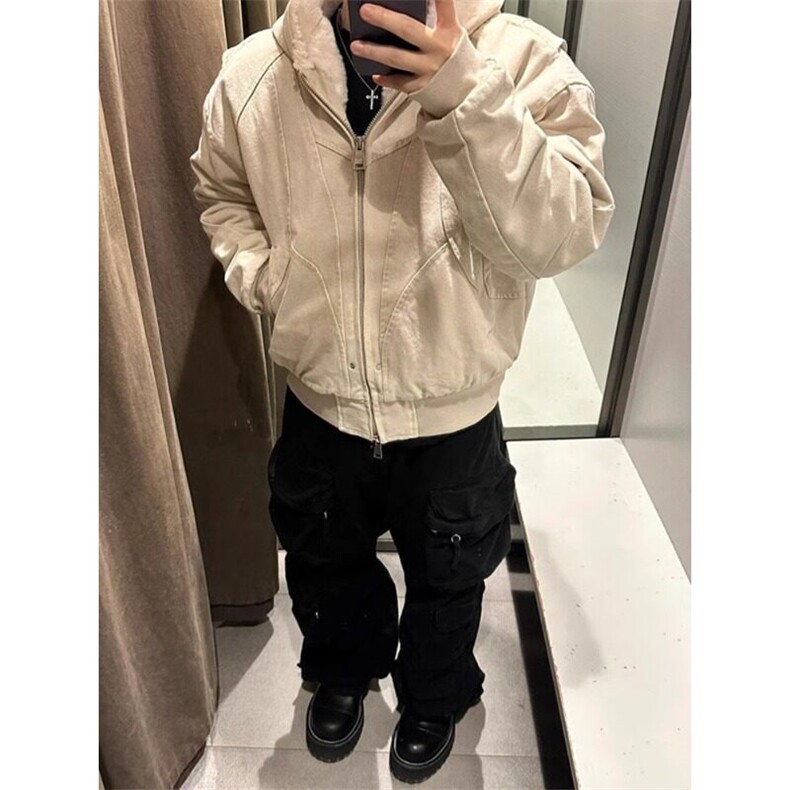 【有货】座山雕加绒加厚外套连帽夹克棉服JK61特P113,男装夹克,星座908-1