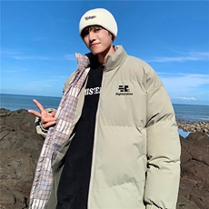 2025冬季格子三防加厚羽绒棉衣情侣撞色棉服外套MY55501特P88，男装棉衣，星座610B-1