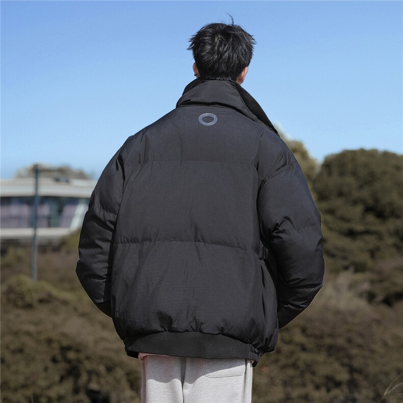 100聚酯特P85控148冬新款机理感暗条纹立领棉衣加厚棉袄MY237,男装棉衣,电商B370