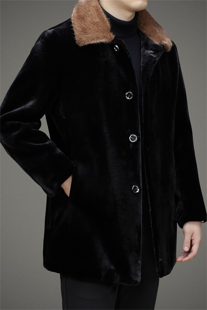 BHL2030钱塘2020-2冬季厚款商务休闲百搭中年男士毛领外套P220,男装夹克,钱塘207-2