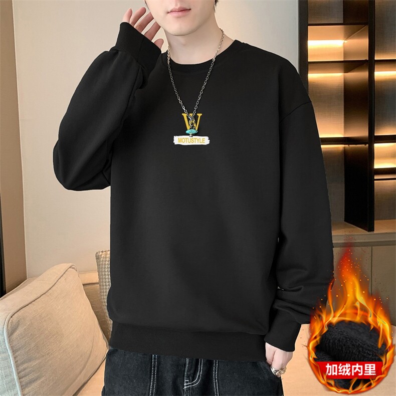 现货主推特价跑量2025秋冬加绒情侣男士印花卫衣JR055-P19,男装卫衣,星座1816-2（原1210–2）