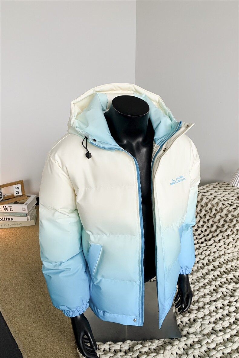 XZ-230-1MY701新款假模简约百搭扎染渐变色休闲连帽棉服P118控158,男装棉衣,星座230-1