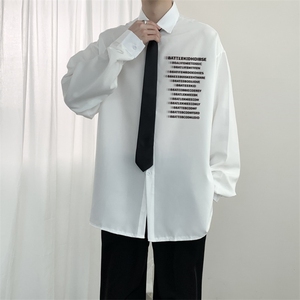 春秋季气质男ins长袖百搭衬衫标准新款日系青春流行简约 C1105图片