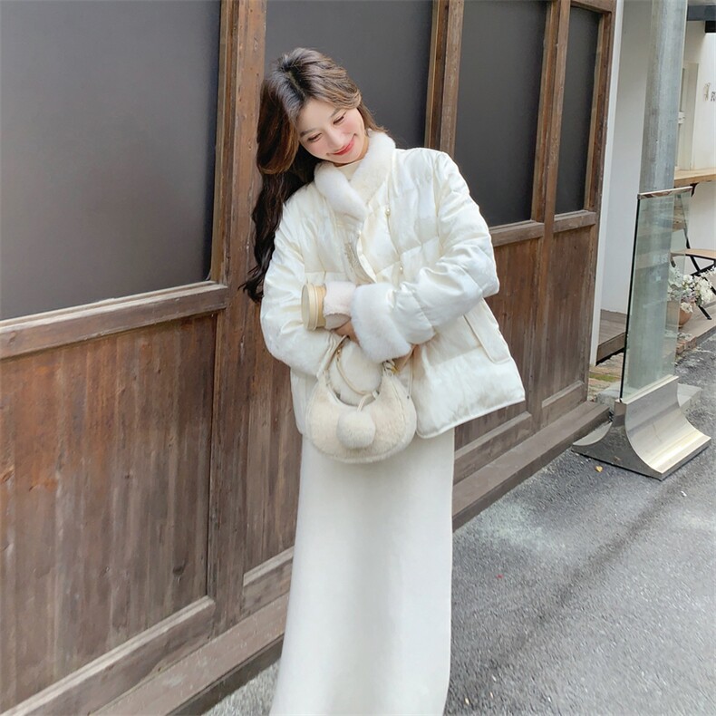 2025年冬季新中式短款羽绒服50白鸭绒RF2C290-7801#-P295-K399,女装羽绒服,蝶眷
