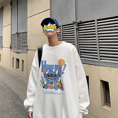 S6077-P35春季圆领卫衣男大码韩版宽松长袖外套男，男装卫衣，电商A040