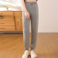 2025冬季新羊毛小脚裤女高腰针织哈伦萝卜束脚裤休闲外穿羊绒长裤，女装休闲裤，飞艺羊绒