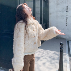 2025新款仿皮草环保珊瑚貂绒短款加厚保暖p175-k248，女装皮草，SL