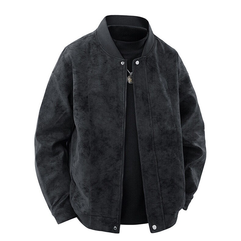 春季男士麂皮绒飞行夹克美式户外棒球领外套，男装夹克，星座1206（原A206）